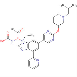797046-96-9  Carbamic acid,[6-[2-[[1-(2-methylpropyl)-3-piperidinyl]oxy]-5-pyrimidinyl]-4-(2-pyridinyl)-1H-benzimidazol-2-yl]-, ethyl ester