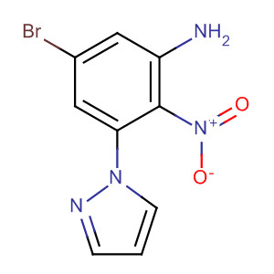 797047-11-1  Benzenamine, 5-bromo-2-nitro-3-(1H-pyrazol-1-yl)-