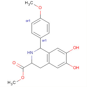 764660-50-6  3-Isoquinolinecarboxylic acid,1,2,3,4-tetrahydro-6,7-dihydroxy-1-(4-methoxyphenyl)-, methyl ester,(1R,3R)-rel-