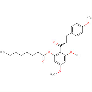 76554-43-3  Octanoic acid,3,5-dimethoxy-2-[3-(4-methoxyphenyl)-1-oxo-2-propenyl]phenyl ester