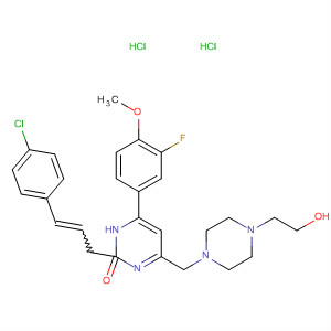 765912-80-9  3(2H)-Pyridazinone,2-[3-(4-chlorophenyl)-2-propenyl]-6-(3-fluoro-4-methoxyphenyl)-4-[[4-(2-hydroxyethyl)-1-piperazinyl]methyl]-, dihydrochloride