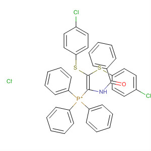 76621-65-3  Phosphonium,[1-(benzoylamino)-2,2-bis[(4-chlorophenyl)thio]ethenyl]triphenyl-,chloride
