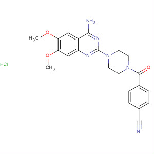 766533-00-0  Piperazine,1-(4-amino-6,7-dimethoxy-2-quinazolinyl)-4-(4-cyanobenzoyl)-,monohydrochloride