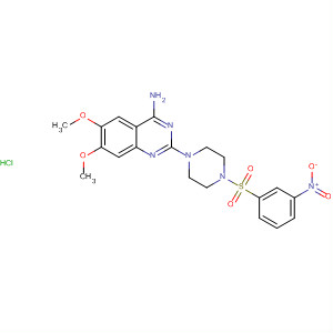 766533-07-7  Piperazine,1-(4-amino-6,7-dimethoxy-2-quinazolinyl)-4-[(3-nitrophenyl)sulfonyl]-,monohydrochloride