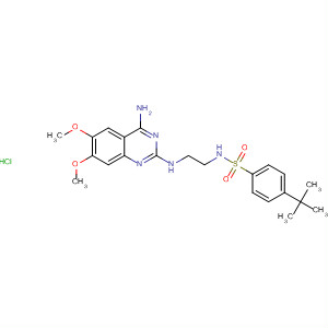 766533-23-7  Benzenesulfonamide,N-[2-[(4-amino-6,7-dimethoxy-2-quinazolinyl)amino]ethyl]-4-(1,1-dimethylethyl)-, monohydrochloride