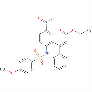 768403-14-1  2-Propenoic acid,3-[2-[[(4-methoxyphenyl)sulfonyl]amino]-5-nitrophenyl]-3-phenyl-, ethylester, (2Z)-
