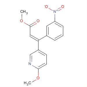 768403-17-4  2-Propenoic acid, 3-(6-methoxy-3-pyridinyl)-3-(3-nitrophenyl)-, methylester, (2E)-