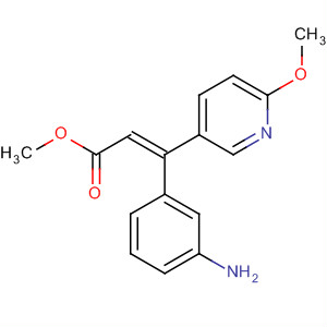 768403-20-9  2-Propenoic acid, 3-(3-aminophenyl)-3-(6-methoxy-3-pyridinyl)-, methylester, (2E)-