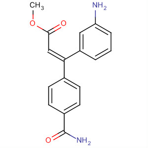 768403-21-0  2-Propenoic acid, 3-[4-(aminocarbonyl)phenyl]-3-(3-aminophenyl)-,methyl ester, (2Z)-