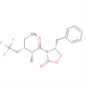 769169-31-5  2-Oxazolidinone,3-[(2R,3S)-2-bromo-3-ethyl-5,5,5-trifluoro-1-oxopentyl]-4-(phenylmethyl)-, (4R)-