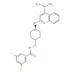 769177-13-1  Benzamide,N-[[cis-4-[[4-(dimethylamino)-2-quinolinyl]amino]cyclohexyl]methyl]-3,5-difluoro-