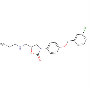 769875-53-8  2-Oxazolidinone,3-[4-[(3-chlorophenyl)methoxy]phenyl]-5-[(propylamino)methyl]-