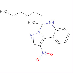 77197-33-2  Pyrazolo[1,5-c]quinazoline, 5-hexyl-5,6-dihydro-5-methyl-1-nitro-