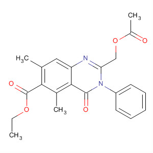 77307-63-2  6-Quinazolinecarboxylic acid,2-[(acetyloxy)methyl]-3,4-dihydro-5,7-dimethyl-4-oxo-3-phenyl-, ethylester