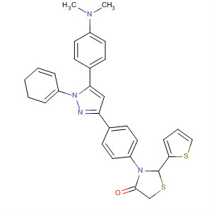 77374-23-3  4-Thiazolidinone,3-[4-[5-[4-(dimethylamino)phenyl]-4,5-dihydro-1-phenyl-1H-pyrazol-3-yl]phenyl]-2-(2-thienyl)-