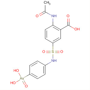 774217-02-6  Benzoic acid, 2-(acetylamino)-5-[[(4-arsonophenyl)amino]sulfonyl]-