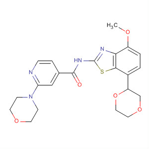 774223-59-5  4-Pyridinecarboxamide,N-[7-(1,4-dioxan-2-yl)-4-methoxy-2-benzothiazolyl]-2-(4-morpholinyl)-