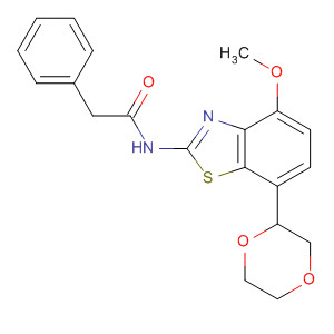 774223-67-5  Benzeneacetamide, N-[7-(1,4-dioxan-2-yl)-4-methoxy-2-benzothiazolyl]-