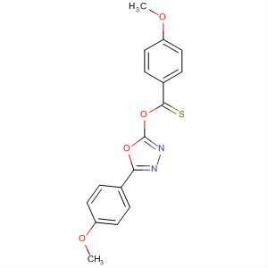 774593-68-9  Benzenecarbothioic acid, 4-methoxy-,S-[5-(4-methoxyphenyl)-1,3,4-oxadiazol-2-yl] ester