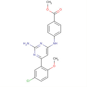 774606-14-3  Benzoic acid,4-[[2-amino-6-(5-chloro-2-methoxyphenyl)-4-pyrimidinyl]amino]-, methylester