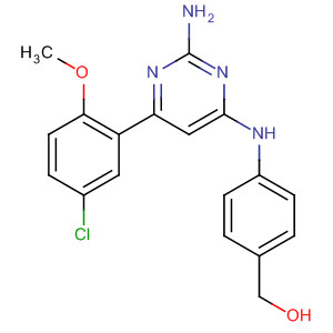 774606-15-4  Benzenemethanol,4-[[2-amino-6-(5-chloro-2-methoxyphenyl)-4-pyrimidinyl]amino]-
