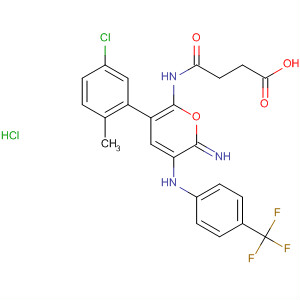 774606-71-2  Butanoic acid,4-[[4-(5-chloro-2-methylphenyl)-6-[[4-(trifluoromethyl)phenyl]amino]-2-pyrimidinyl]amino]-4-oxo-, monohydrochloride
