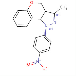 77479-29-9  [1]Benzopyrano[4,3-c]pyrazole,1,3a,4,9b-tetrahydro-3-methyl-1-(4-nitrophenyl)-, cis-