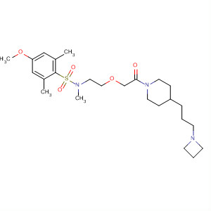 775287-49-5  Piperidine,4-[3-(1-azetidinyl)propyl]-1-[[2-[[(4-methoxy-2,6-dimethylphenyl)sulfonyl]methylamino]ethoxy]acetyl]-