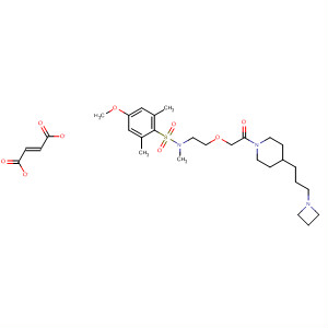 775287-50-8  Piperidine,4-[3-(1-azetidinyl)propyl]-1-[[2-[[(4-methoxy-2,6-dimethylphenyl)sulfonyl]methylamino]ethoxy]acetyl]-, (2E)-2-butenedioate (1:1)