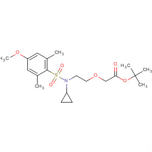 775287-76-8  Acetic acid,[2-[cyclopropyl[(4-methoxy-2,6-dimethylphenyl)sulfonyl]amino]ethoxy]-,1,1-dimethylethyl ester