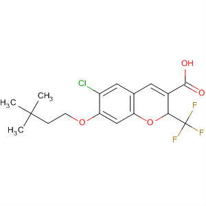775328-40-0  2H-1-Benzopyran-3-carboxylic acid,6-chloro-7-(3,3-dimethylbutoxy)-2-(trifluoromethyl)-