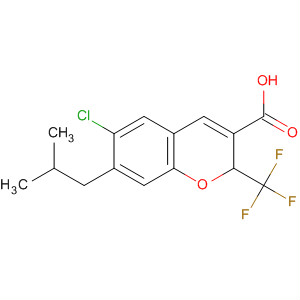 775329-04-9  2H-1-Benzopyran-3-carboxylic acid,6-chloro-7-(2-methylpropyl)-2-(trifluoromethyl)-