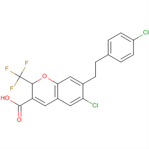 775329-19-6  2H-1-Benzopyran-3-carboxylic acid,6-chloro-7-[2-(4-chlorophenyl)ethyl]-2-(trifluoromethyl)-