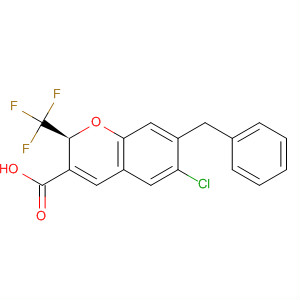 775329-26-5  2H-1-Benzopyran-3-carboxylic acid,6-chloro-7-(phenylmethyl)-2-(trifluoromethyl)-, (2S)-