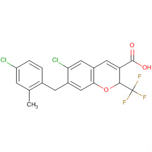 775329-33-4  2H-1-Benzopyran-3-carboxylic acid,6-chloro-7-[(4-chloro-2-methylphenyl)methyl]-2-(trifluoromethyl)-