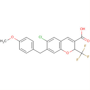 775329-40-3  2H-1-Benzopyran-3-carboxylic acid,6-chloro-7-[(4-methoxyphenyl)methyl]-2-(trifluoromethyl)-