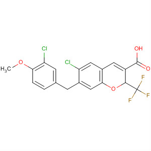 775329-44-7  2H-1-Benzopyran-3-carboxylic acid,6-chloro-7-[(3-chloro-4-methoxyphenyl)methyl]-2-(trifluoromethyl)-