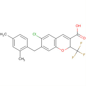 775329-46-9  2H-1-Benzopyran-3-carboxylic acid,6-chloro-7-[(2,4-dimethylphenyl)methyl]-2-(trifluoromethyl)-