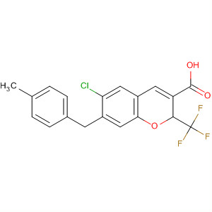 775329-58-3  2H-1-Benzopyran-3-carboxylic acid,6-chloro-7-[(4-methylphenyl)methyl]-2-(trifluoromethyl)-