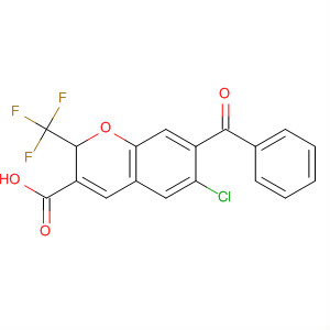 775329-69-6  2H-1-Benzopyran-3-carboxylic acid,7-benzoyl-6-chloro-2-(trifluoromethyl)-