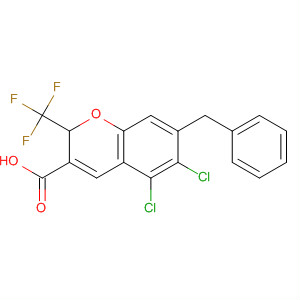 775329-74-3  2H-1-Benzopyran-3-carboxylic acid,5,6-dichloro-7-(phenylmethyl)-2-(trifluoromethyl)-