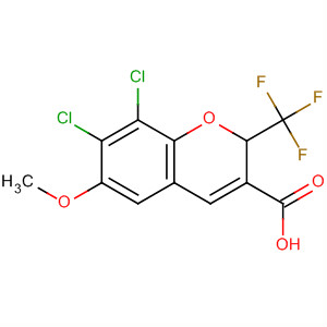 775330-06-8  2H-1-Benzopyran-3-carboxylic acid,7,8-dichloro-6-methoxy-2-(trifluoromethyl)-