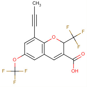 775330-17-1  2H-1-Benzopyran-3-carboxylic acid,8-(1-propynyl)-6-(trifluoromethoxy)-2-(trifluoromethyl)-
