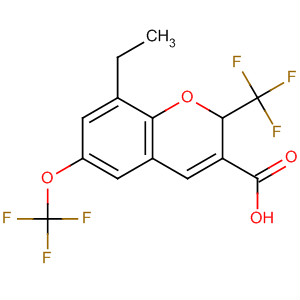 775330-24-0  2H-1-Benzopyran-3-carboxylic acid,8-ethyl-6-(trifluoromethoxy)-2-(trifluoromethyl)-