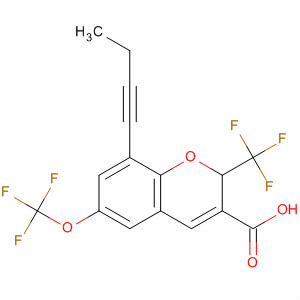 775330-41-1  2H-1-Benzopyran-3-carboxylic acid,8-(1-butynyl)-6-(trifluoromethoxy)-2-(trifluoromethyl)-