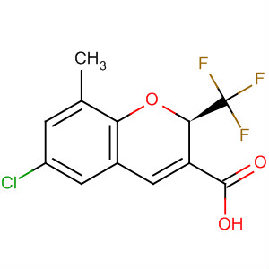775330-48-8  2H-1-Benzopyran-3-carboxylic acid,6-chloro-8-methyl-2-(trifluoromethyl)-, (2R)-