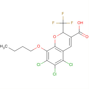775330-81-9  2H-1-Benzopyran-3-carboxylic acid,8-butoxy-5,6,7-trichloro-2-(trifluoromethyl)-
