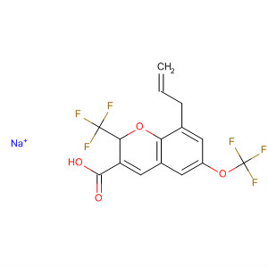 775331-46-9  2H-1-Benzopyran-3-carboxylic acid,8-(2-propenyl)-6-(trifluoromethoxy)-2-(trifluoromethyl)-, sodium salt