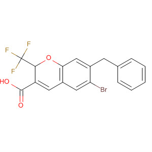 775331-47-0  2H-1-Benzopyran-3-carboxylic acid,6-bromo-7-(phenylmethyl)-2-(trifluoromethyl)-