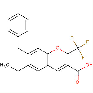 775331-51-6  2H-1-Benzopyran-3-carboxylic acid,6-ethyl-7-(phenylmethyl)-2-(trifluoromethyl)-